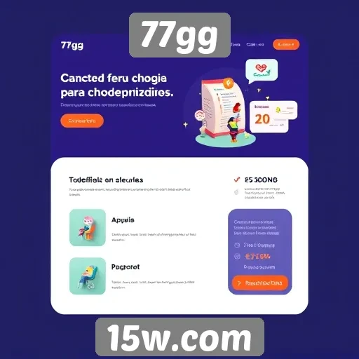Acessibilidade e design do site 77gg para novos usuários