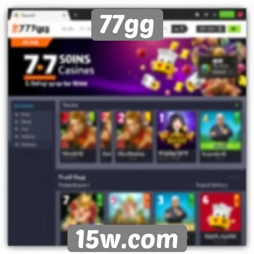 Análise da interface de usuário do site 77gg